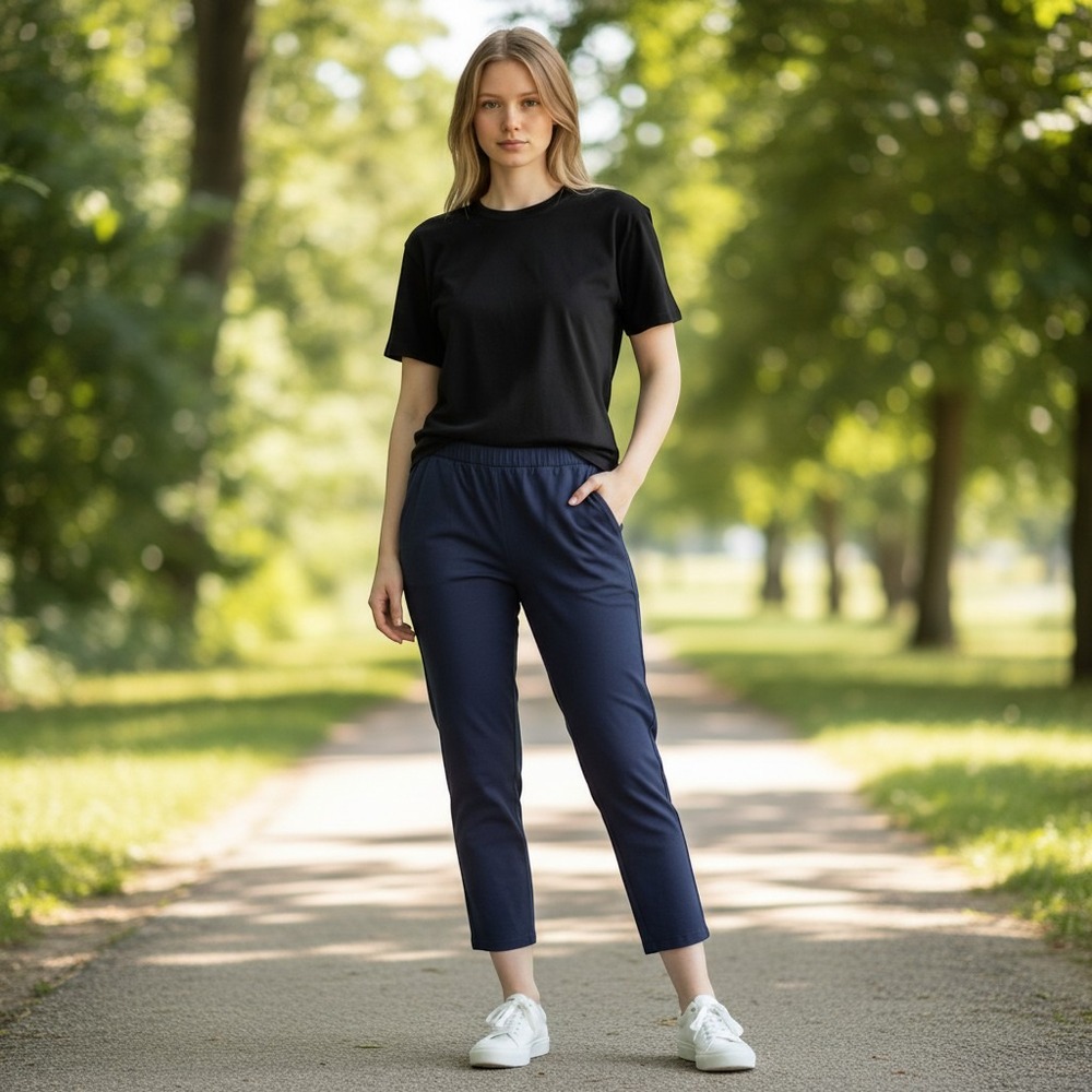 ❤️Isaac Mizrahi Live! Navy Pull On Crop Pants Women's Size 10P Petite Casual